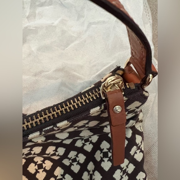 Pre owned Kate Spade Vintage Crossbody Canvas Bag in Brown/Off White/Red - Picture 4 of 9